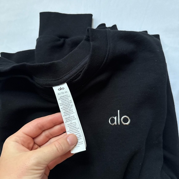 alo Accolade Crew Neck Pullover in Black - Picture 14 of 14